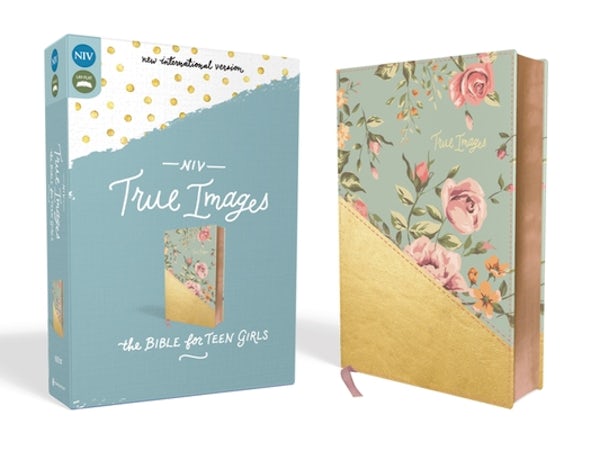 Cover image for NIV, True Images Bible, Imitation Leather, Blue/Gold, isbn: 9780310080046