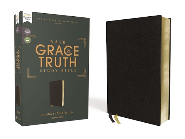 Cover image for Nasb, the Grace and Truth Study Bible (Trustworthy and Practical Insights), Bonded Leather, Black, Red Letter, 1995 Text, Comfort Print, isbn: 9780310088493
