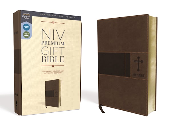 Cover image for Niv, Premium Gift Bible, Leathersoft, Brown, Red Letter Edition, Comfort Print, isbn: 9780310094067