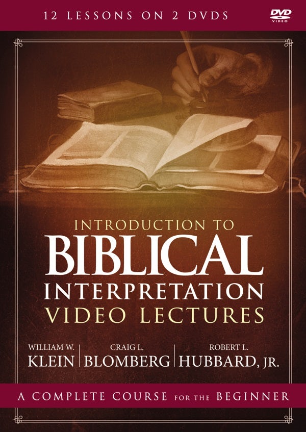 Cover image for Introduction to Biblical Interpretation Video Lectures, isbn: 9780310108207