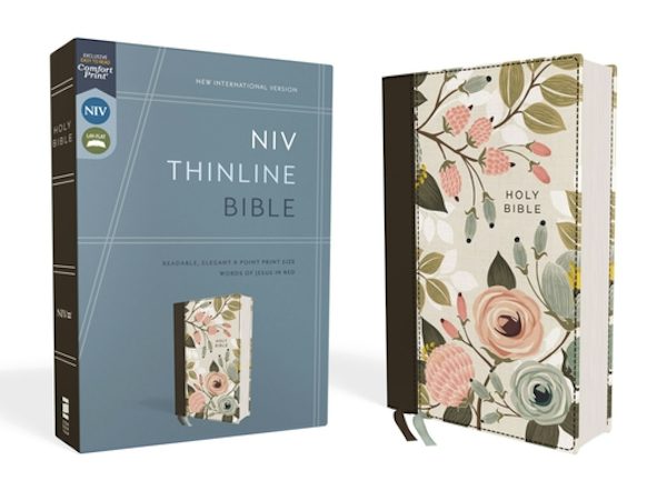 Cover image for Niv, Thinline Bible, Cloth Over Board, Floral, Red Letter Edition, Comfort Print, isbn: 9780310108825