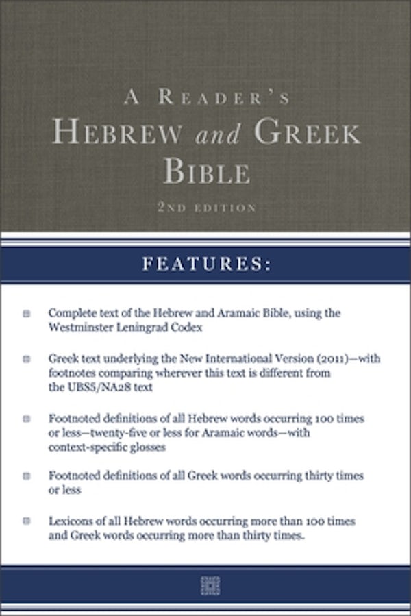 Cover image for A Reader's Hebrew and Greek Bible, isbn: 9780310109938