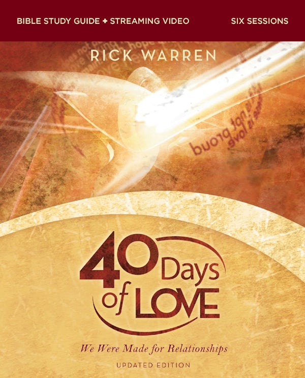 Cover image for 40 Days of Love Bible Study Guide Plus Streaming Video, Updated Edition, isbn: 9780310186205