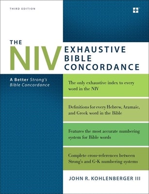 Cover image for The NIV Exhaustive Bible Concordance, Third Edition, isbn: 9780310262930