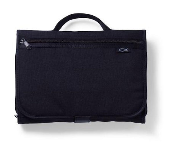 Cover image for Tri-Fold Bible Cover, Bible Study Organizer, Secure Closure, Nylon, Black, XXL, isbn: 9780310432067