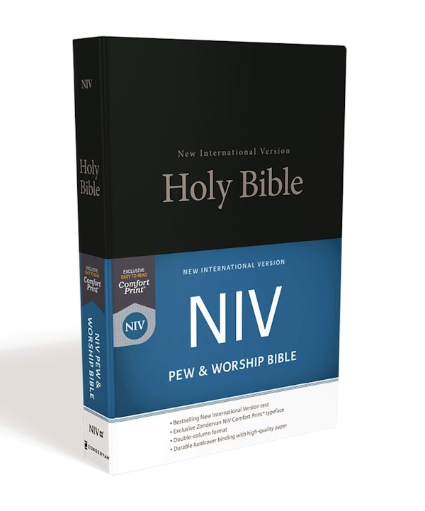 Cover image for NIV, Pew and Worship Bible, Hardcover, Black, isbn: 9780310446262