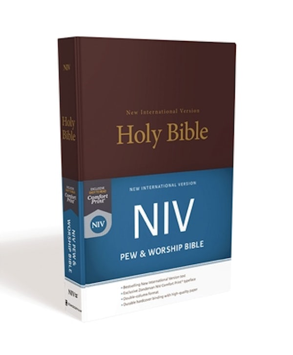 Cover image for NIV, Pew and Worship Bible, Hardcover, Burgundy, isbn: 9780310446286