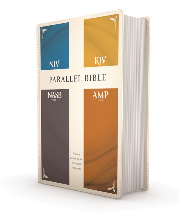 Cover image for Niv, Kjv, Nasb, Amplified, Parallel Bible, Hardcover, isbn: 9780310446880