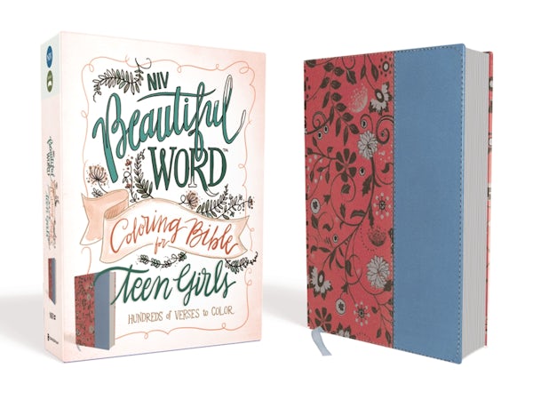 Cover image for NIV, Beautiful Word Coloring Bible for Teen Girls, Imitation Leather, Pink/Blue, isbn: 9780310447238