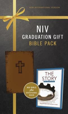 Cover image for NIV, Graduation Gift, Bible Pack for Him, Brown, Red Letter Edition, isbn: 9780310448105