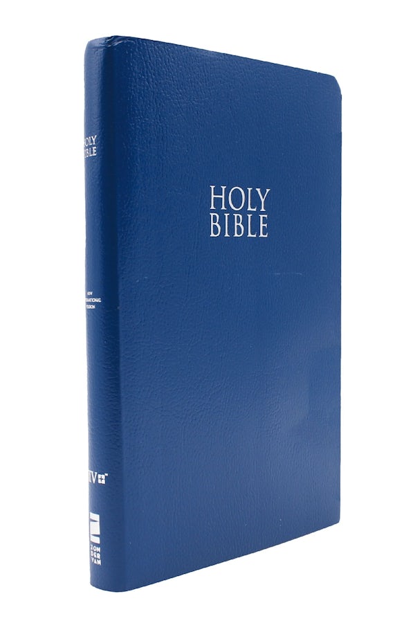 Cover image for Niv, Gift and Award Bible, Leather-Look, Blue, Red Letter Edition, Comfort Print, isbn: 9780310450399