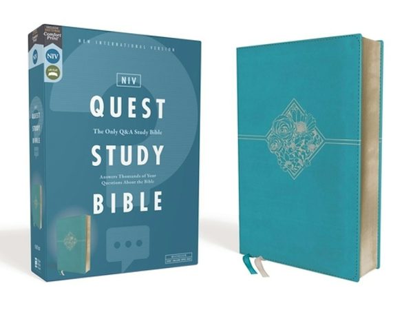 Cover image for Niv, Quest Study Bible, Leathersoft, Blue, Comfort Print, isbn: 9780310450863