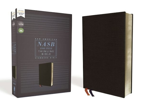 Cover image for Nasb, Thinline Bible, Bonded Leather, Black, Red Letter Edition, 1995 Text, Comfort Print, isbn: 9780310450931