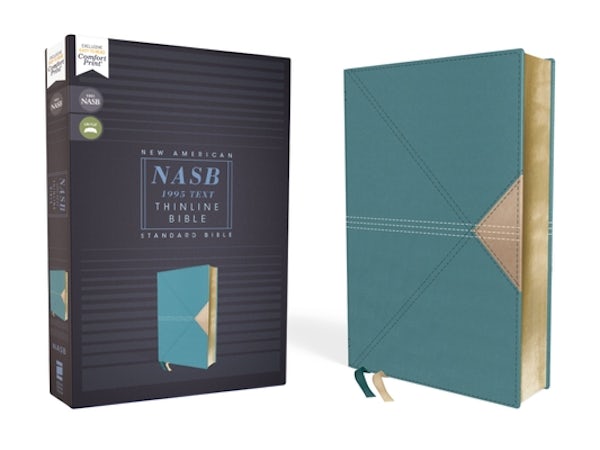 Cover image for Nasb, Thinline Bible, Leathersoft, Teal, Red Letter Edition, 1995 Text, Comfort Print, isbn: 9780310450979
