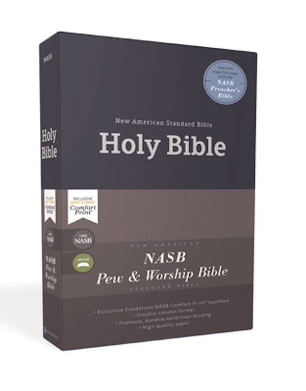 Cover image for Nasb, Pew and Worship Bible, Hardcover, Blue, 1995 Text, Comfort Print, isbn: 9780310451051