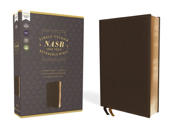 Cover image for Nasb, Single-Column Reference Bible, Leathersoft, Brown, 1995 Text, Comfort Print, isbn: 9780310451167