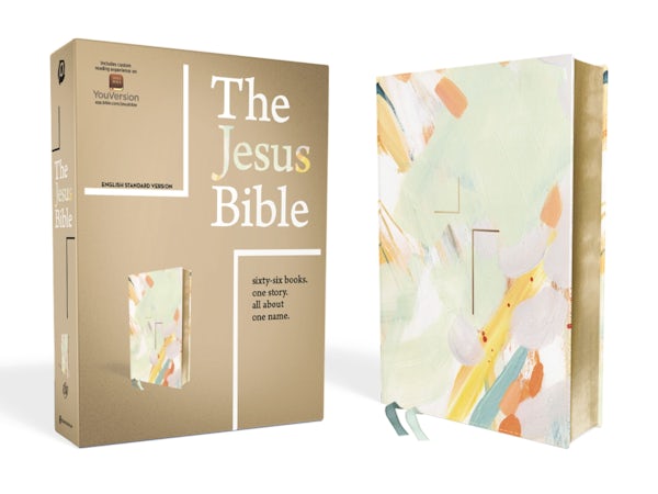 Cover image for The Jesus Bible, ESV Edition, Leathersoft, Multi-Color/Teal, isbn: 9780310453093