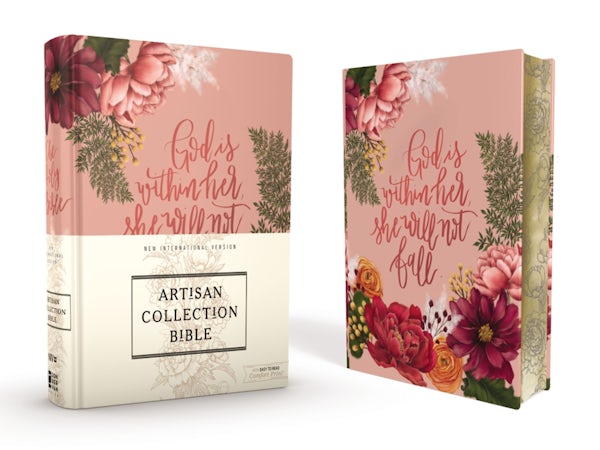 Cover image for Niv, Artisan Collection Bible, Cloth Over Board, Pink Floral, Designed Edges Under Gilding, Red Letter Edition, Comfort Print, isbn: 9780310453338