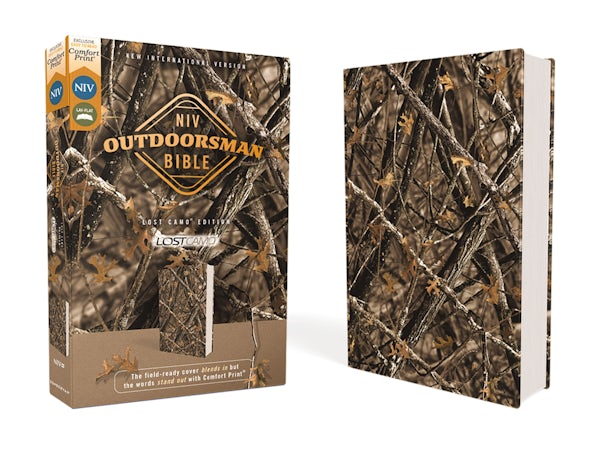 Cover image for Niv, Outdoorsman Bible, Lost Camo Edition, Leathersoft, Red Letter Edition, Comfort Print, isbn: 9780310454014