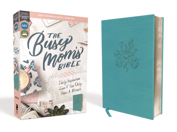 Cover image for Niv, Busy Mom's Bible, Leathersoft, Teal, Red Letter Edition, Comfort Print, isbn: 9780310454083