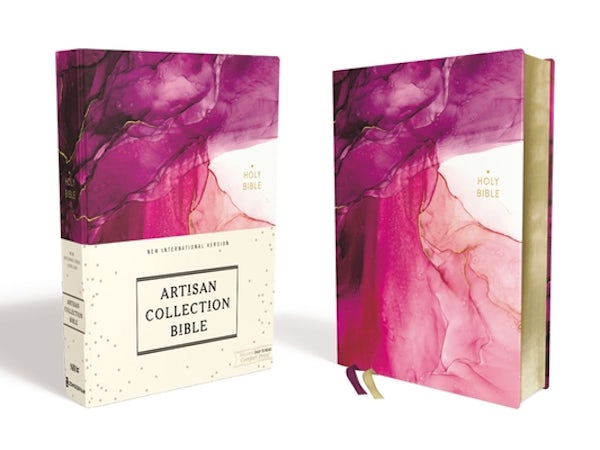 Cover image for Niv, Artisan Collection Bible, Cloth Over Board, Pink, Art Gilded Edges, Red Letter Edition, Comfort Print, isbn: 9780310454243