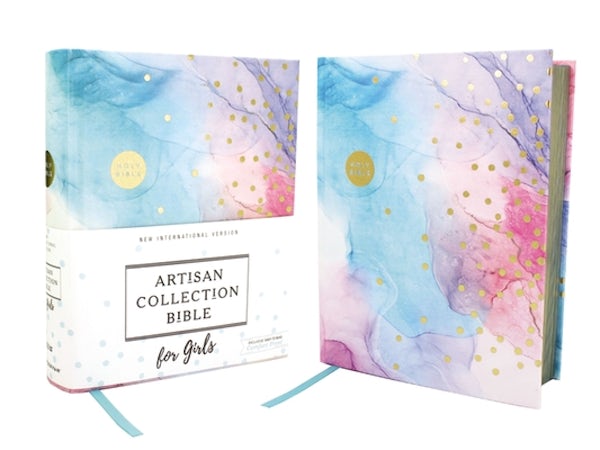 Cover image for Niv, Artisan Collection Bible for Girls, Cloth Over Board, Multi-Color, Art Gilded Edges, Red Letter Edition, Comfort Print, isbn: 9780310454250