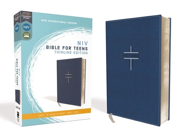 Cover image for Niv, Bible for Teens, Thinline Edition, Leathersoft, Blue, Red Letter Edition, Comfort Print, isbn: 9780310454953