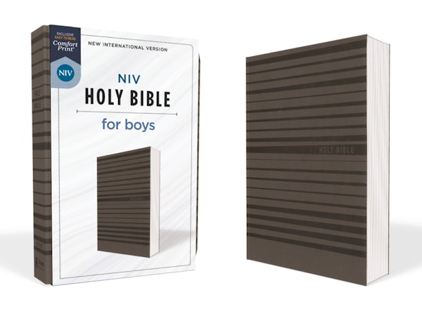Cover image for Niv, Holy Bible for Boys, Soft Touch Edition, Leathersoft, Gray, Comfort Print, isbn: 9780310455035