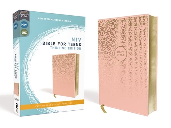 Cover image for Niv, Bible for Teens, Thinline Edition, Leathersoft, Pink, Red Letter Edition, Comfort Print, isbn: 9780310455066
