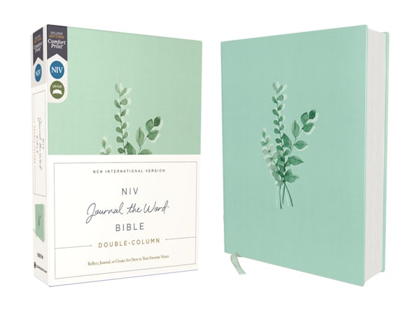 Cover image for Niv, Journal the Word Bible, Double-Column, Cloth Over Board, Teal, Red Letter Edition, Comfort Print, isbn: 9780310455264