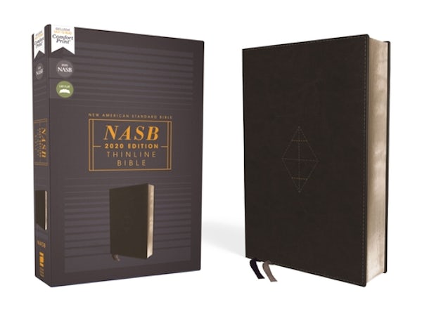 Cover image for Nasb, Thinline Bible, Leathersoft, Black, Red Letter Edition, 2020 Text, Comfort Print, isbn: 9780310455431