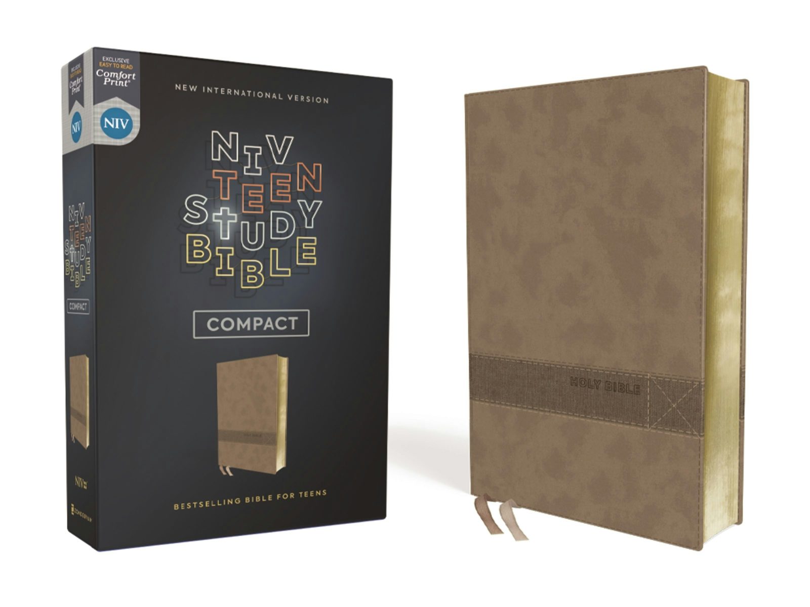 Cover image for Niv, Teen Study Bible (for Life Issues You Face Every Day), Compact, Leathersoft, Brown, Comfort Print, isbn: 9780310455851