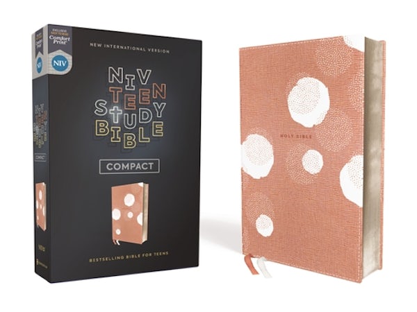 Cover image for Niv, Teen Study Bible (for Life Issues You Face Every Day), Compact, Leathersoft, Peach, Comfort Print, isbn: 9780310455905