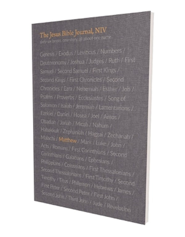 Cover image for The Jesus Bible Journal, Matthew, Niv, Paperback, Comfort Print, isbn: 9780310455967