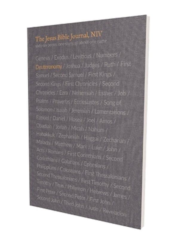 Cover image for The Jesus Bible Journal, Deuteronomy, Niv, Paperback, Comfort Print, isbn: 9780310456223
