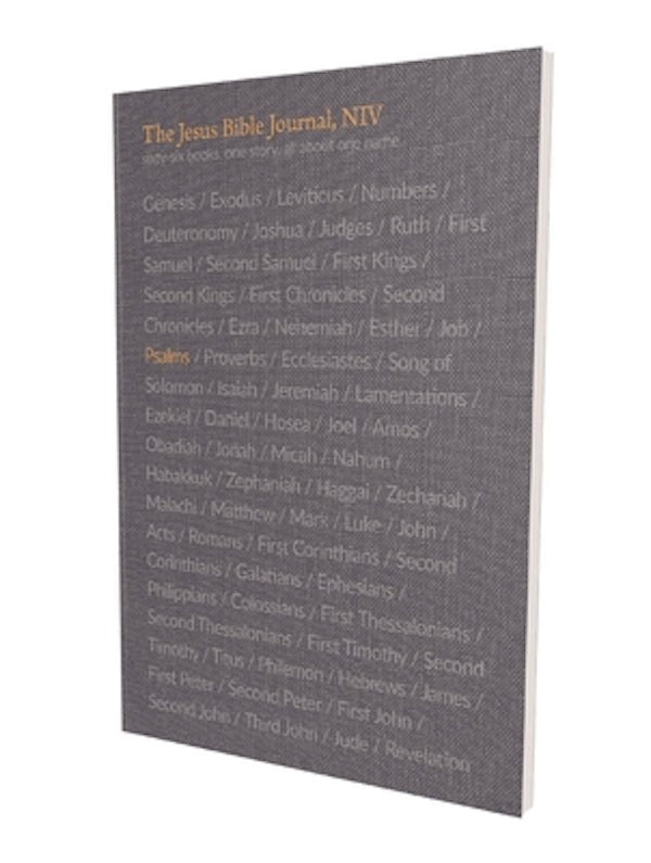 Cover image for The Jesus Bible Journal, Psalms, Niv, Paperback, Comfort Print, isbn: 9780310456230
