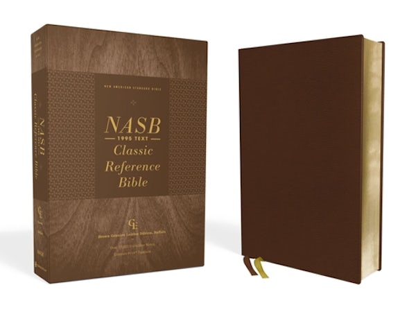 Cover image for Nasb, Classic Reference Bible, Genuine Leather, Buffalo, Brown, Red Letter, 1995 Text, Comfort Print, isbn: 9780310456490
