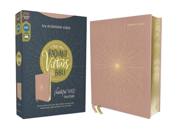 Cover image for Niv, Radiant Virtues Bible: A Beautiful Word Collection, Cloth Over Board, Pink, Red Letter, Comfort Print, isbn: 9780310456933