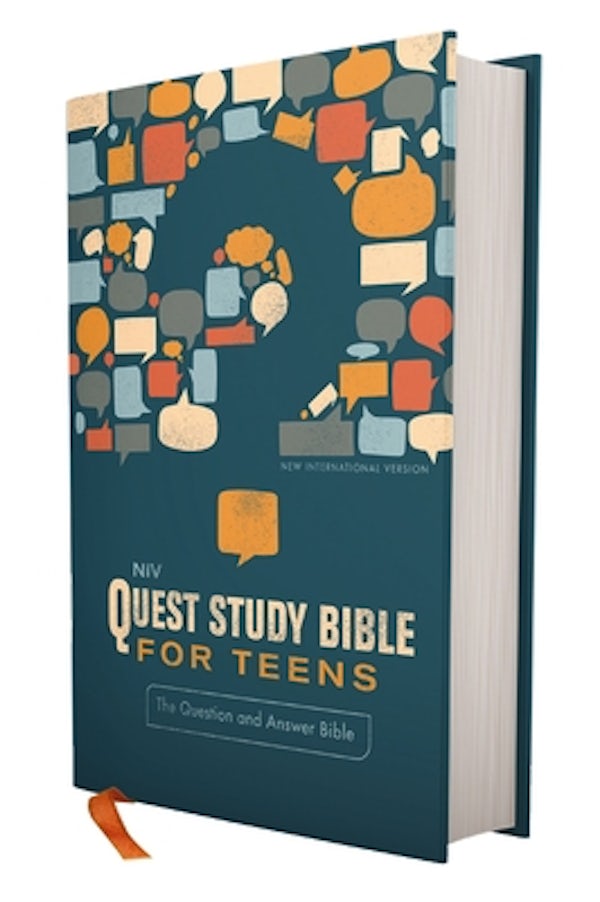 Cover image for Niv, Quest Study Bible for Teens, Hardcover, Navy, Comfort Print, isbn: 9780310457039