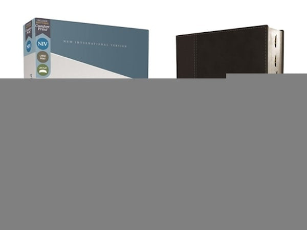 Cover image for Niv, Personal Size Bible, Large Print, Leathersoft, Black, Red Letter, Thumb Indexed, Comfort Print, isbn: 9780310458807