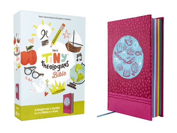 Cover image for Nirv, Tiny Theologians Bible, Leathersoft Over Board, Pink, Comfort Print, isbn: 9780310458876