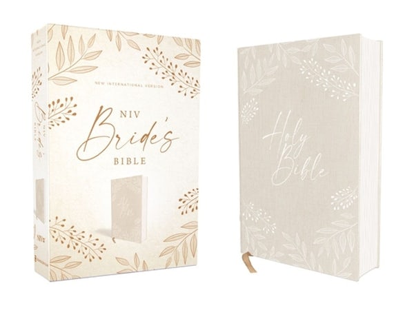 Cover image for Niv, Bride's Bible, Cloth Over Board, Cream, Red Letter, Comfort Print, isbn: 9780310458883