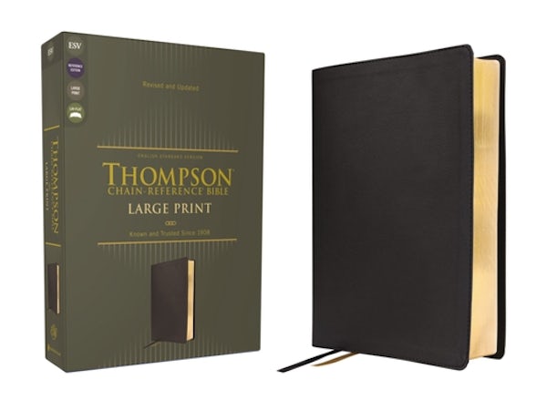 Cover image for Esv, Thompson Chain-Reference Bible, Large Print, Leathersoft, Black, Red Letter, isbn: 9780310458944