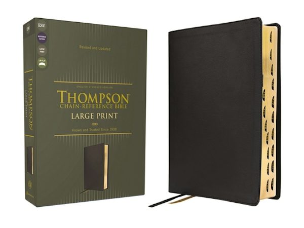 Cover image for Esv, Thompson Chain-Reference Bible, Large Print, Leathersoft, Black, Red Letter, Thumb Indexed, isbn: 9780310458951