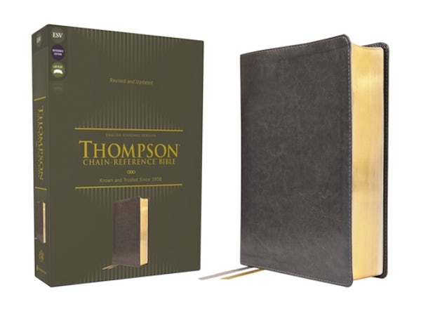 Cover image for Esv, Thompson Chain-Reference Bible, Leathersoft, Gray, Red Letter, isbn: 9780310459071
