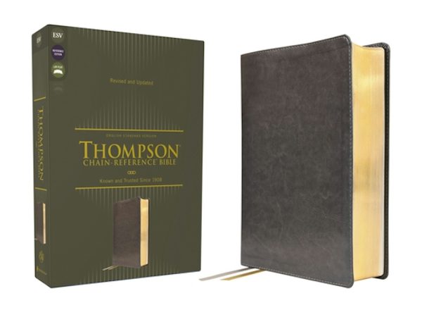 Cover image for Esv, Thompson Chain-Reference Bible, Leathersoft, Gray, Red Letter, isbn: 9780310459071