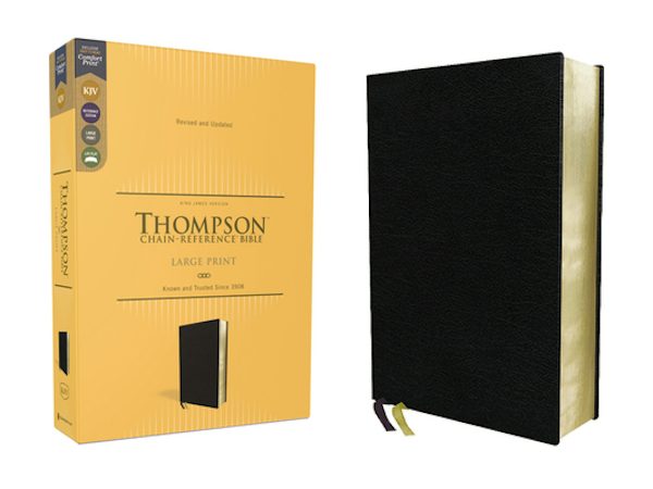 Cover image for Kjv, Thompson Chain-Reference Bible, Large Print, Bonded Leather, Black, Red Letter, Comfort Print, isbn: 9780310459163