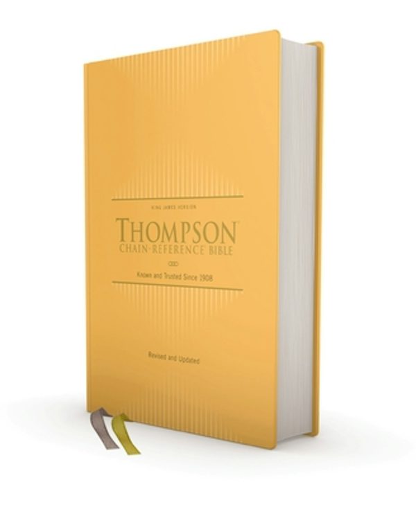 Cover image for Kjv, Thompson Chain-Reference Bible, Hardcover, Yellow Gold, Red Letter, Comfort Print, isbn: 9780310459217