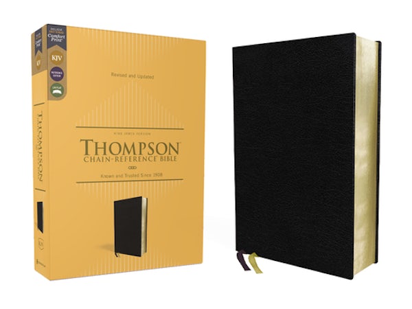 Cover image for Kjv, Thompson Chain-Reference Bible, European Bonded Leather, Black, Red Letter, Comfort Print, isbn: 9780310459231
