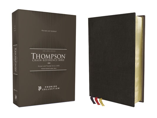 Cover image for Kjv, Thompson Chain-Reference Bible, Premium Goatskin Leather, Black, Premier Collection, Art Gilded Edges, Black Letter, Comfort Print, isbn: 9780310459279